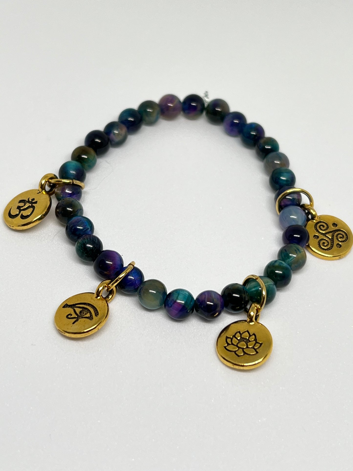 Galaxy Tiger’s Eye Charm Bracelet