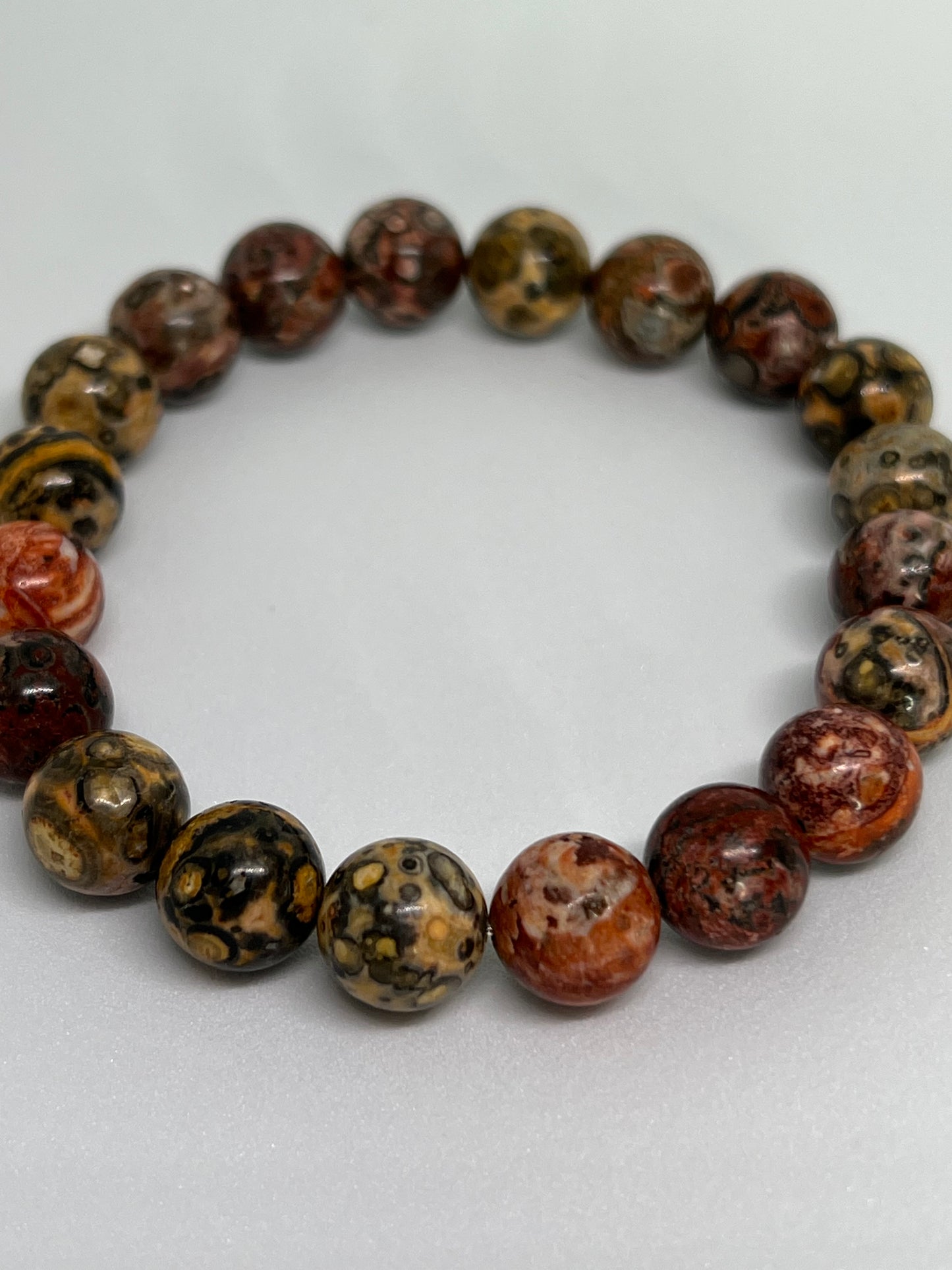 Red Leopardskin Jasper 10mm