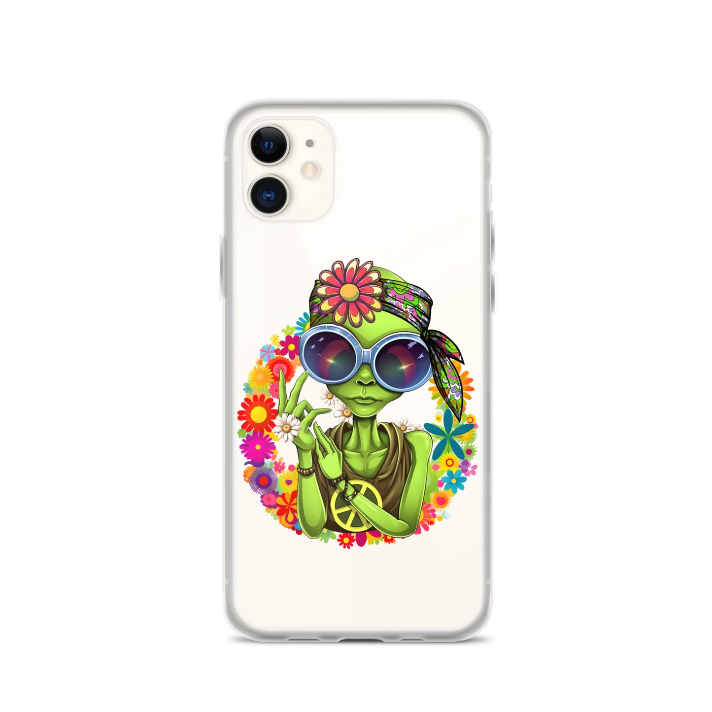Alien Hippie Clear Case for iPhone®