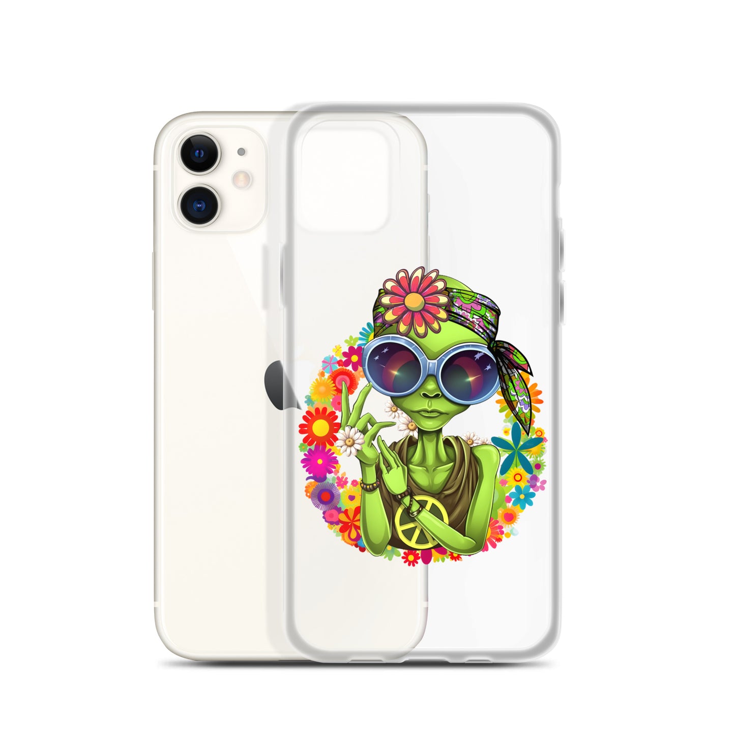 Alien Hippie Clear Case for iPhone®