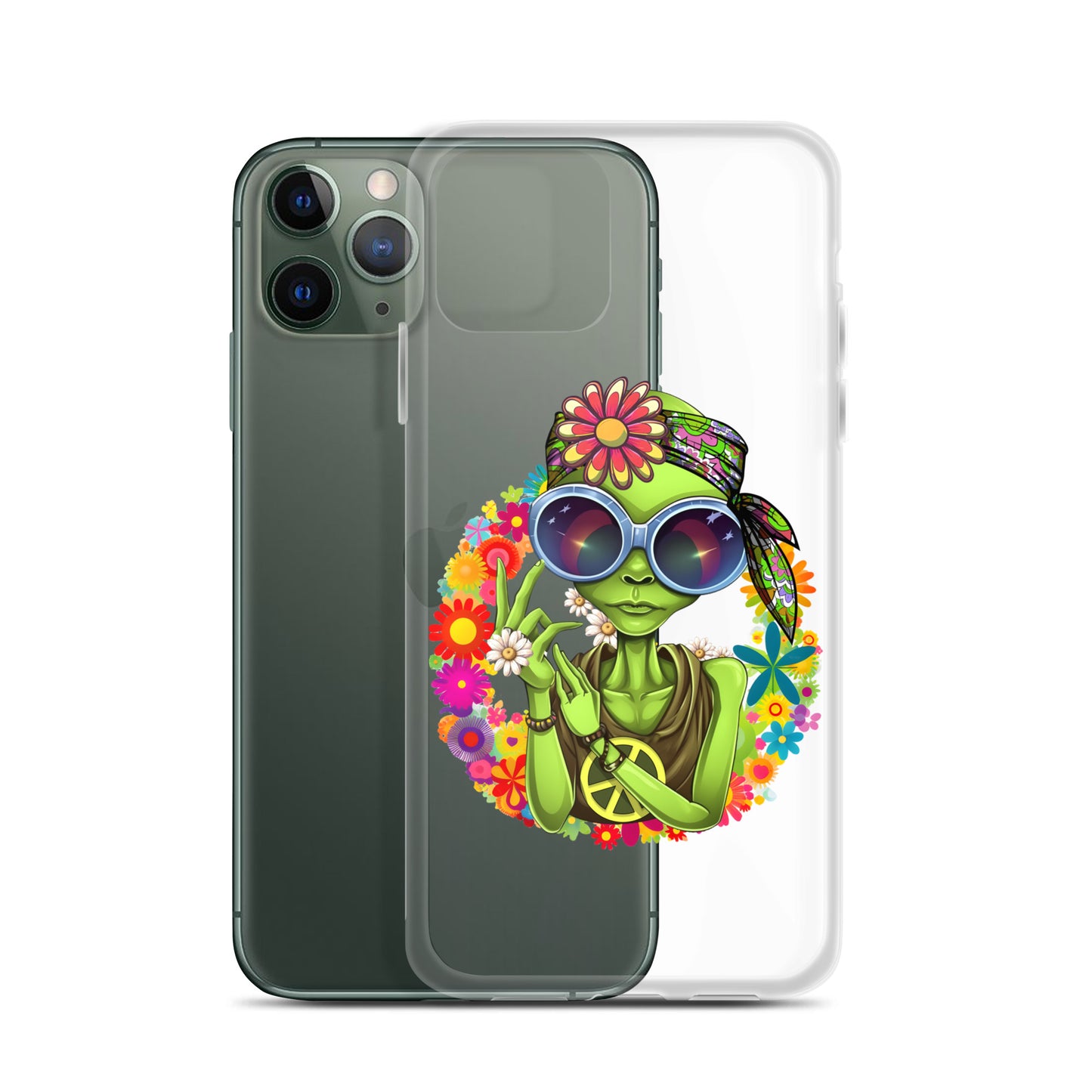 Alien Hippie Clear Case for iPhone®