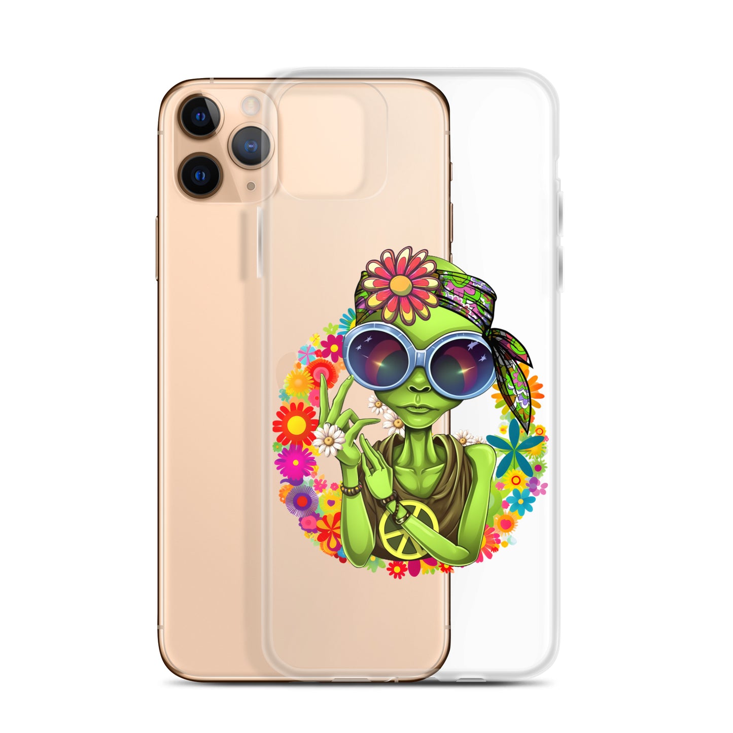 Alien Hippie Clear Case for iPhone®