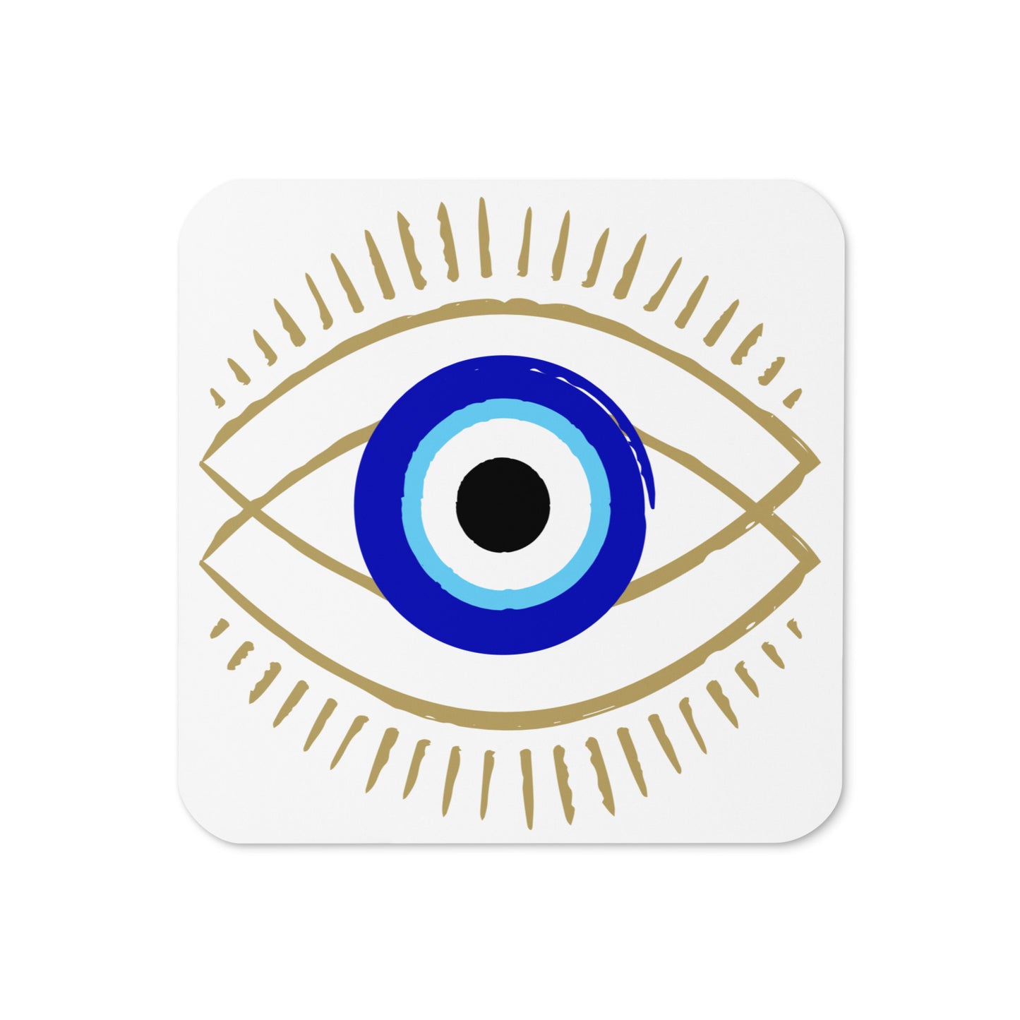 Evil Eye Cork-back coaster