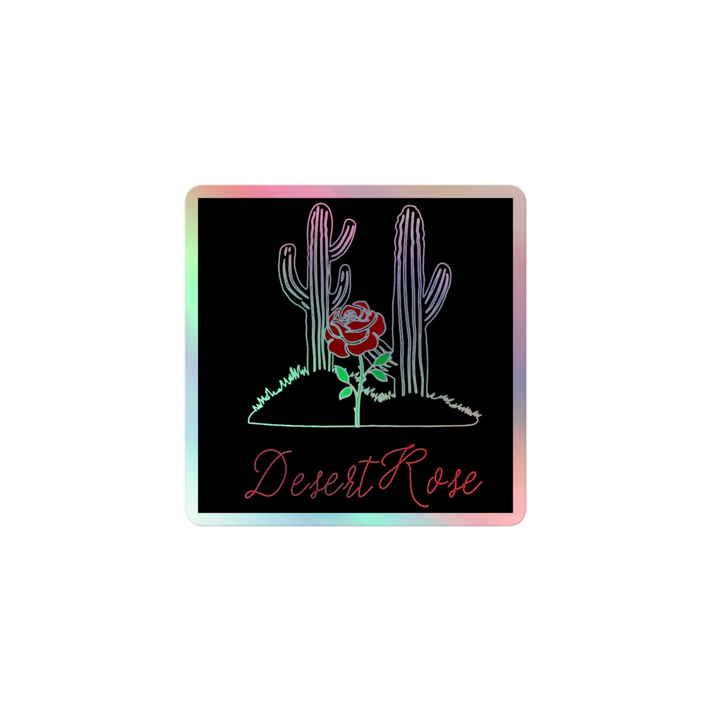 Desert Rose Holographic sticker