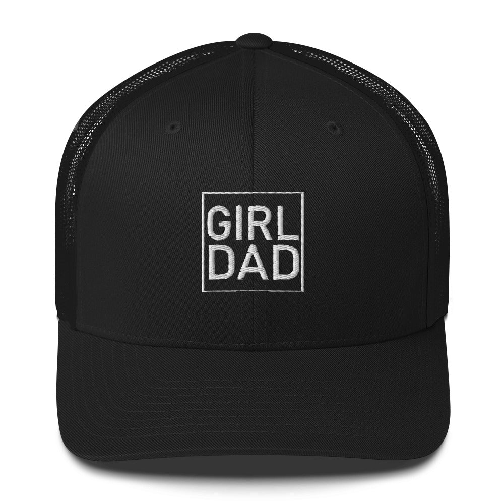 Girl Dad White Print Trucker Cap