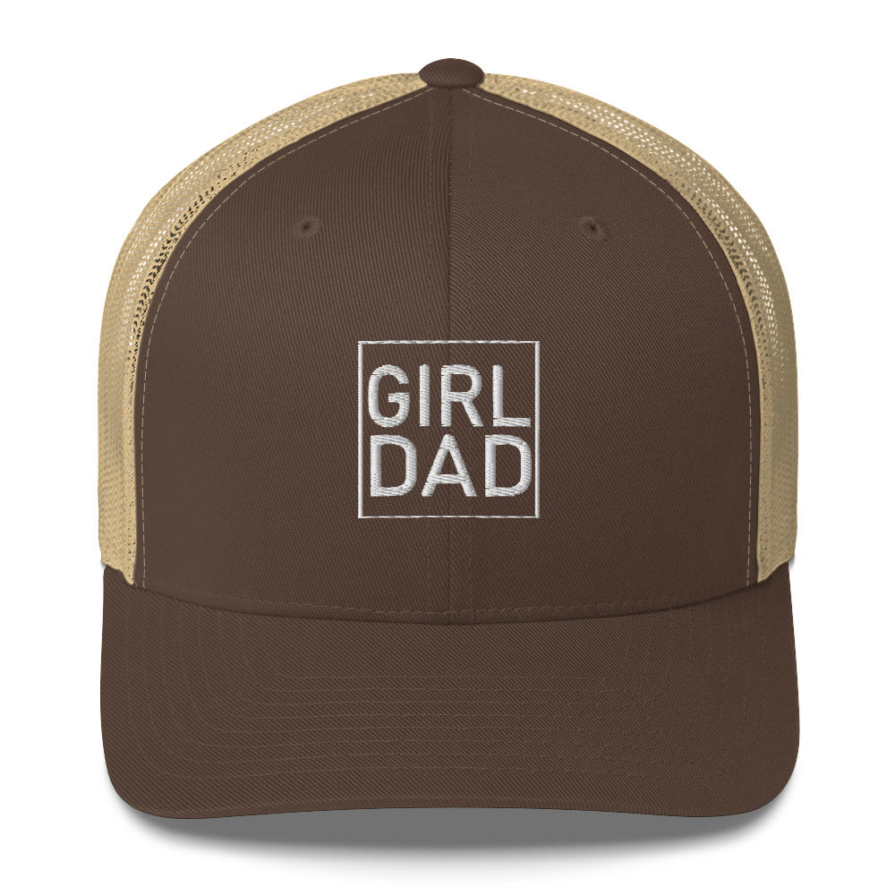 Girl Dad White Print Trucker Cap