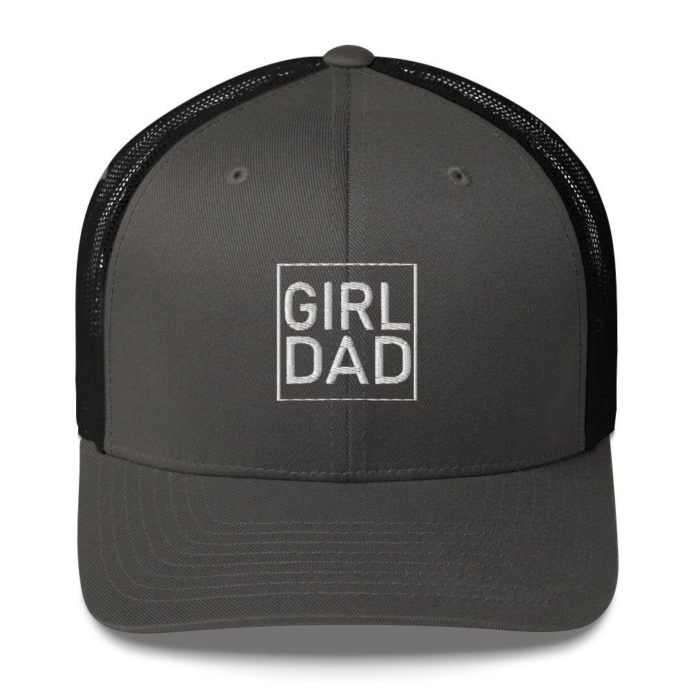 Girl Dad White Print Trucker Cap