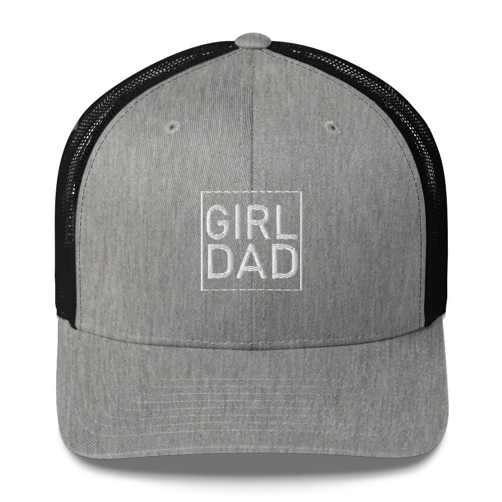 Girl Dad White Print Trucker Cap