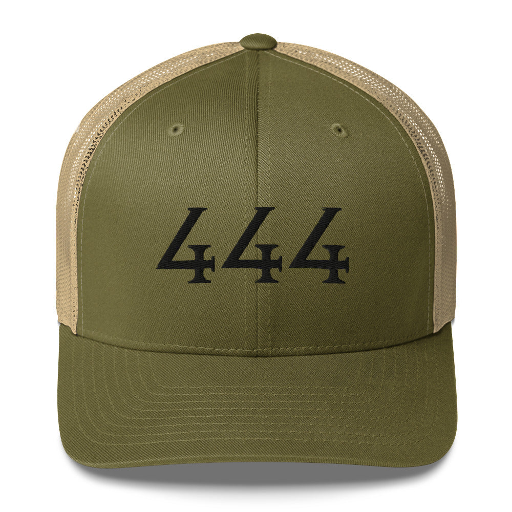 444 Trucker Cap (black print)