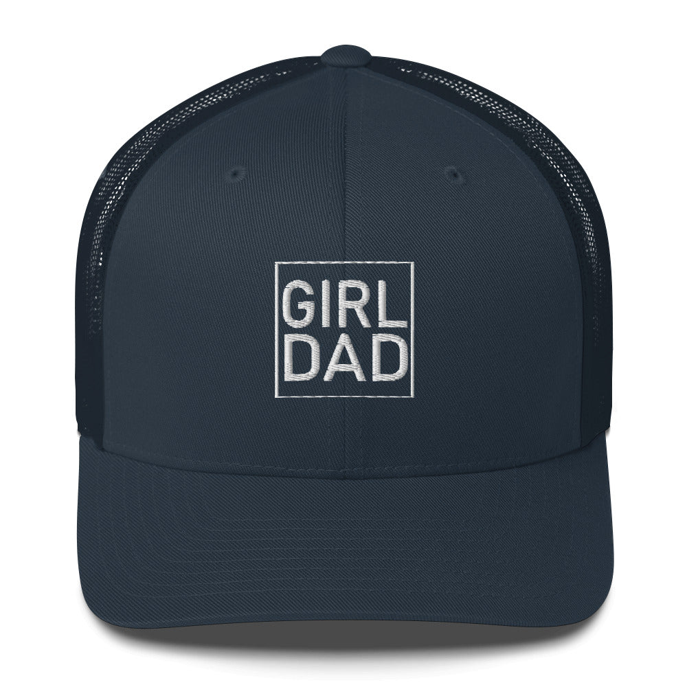 Girl Dad White Print Trucker Cap