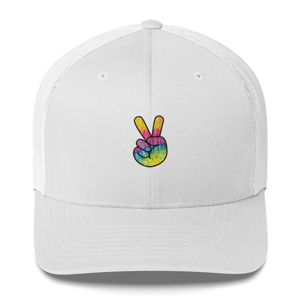 Tie Dye Peace Trucker Cap