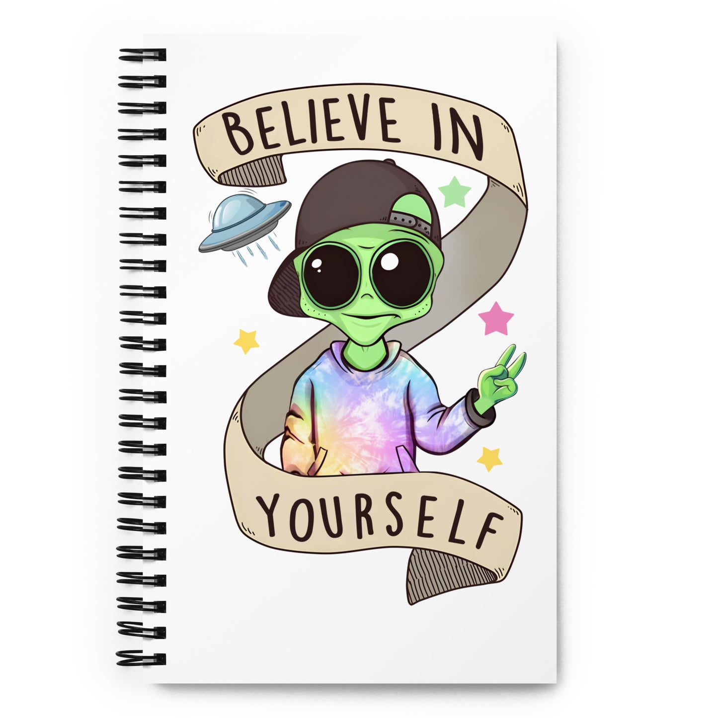 Alien Believe Spiral notebook
