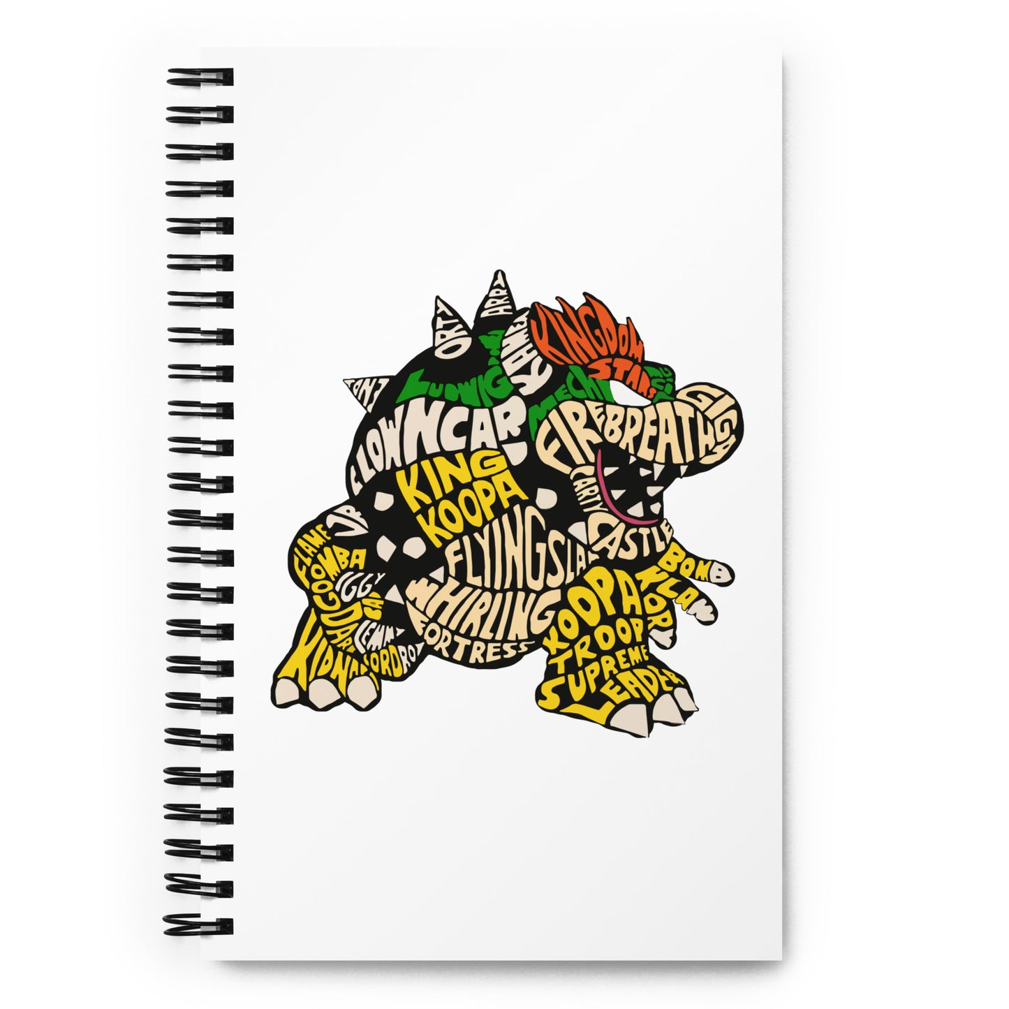 Bowser Words Spiral notebook