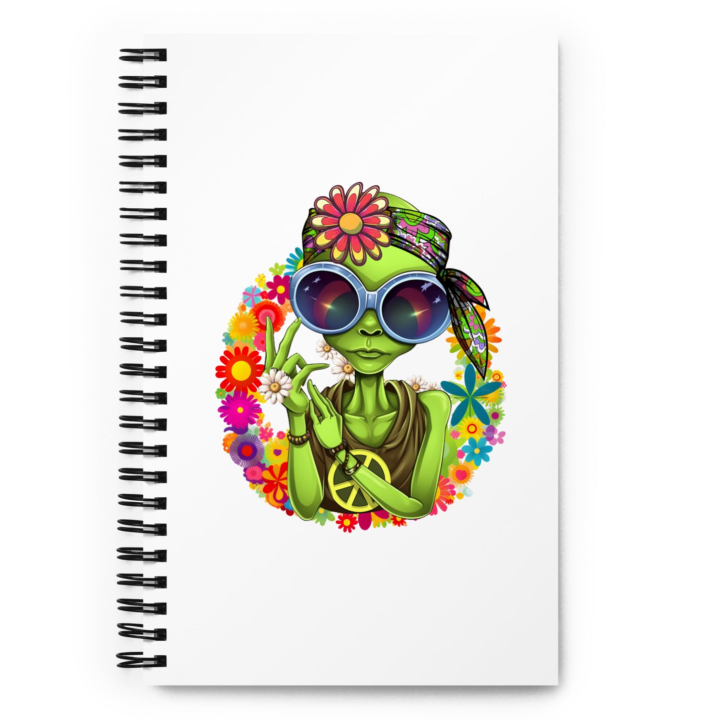 Alien Hippie Spiral notebook