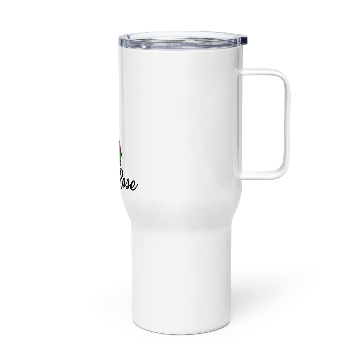 Travel mug with a handle