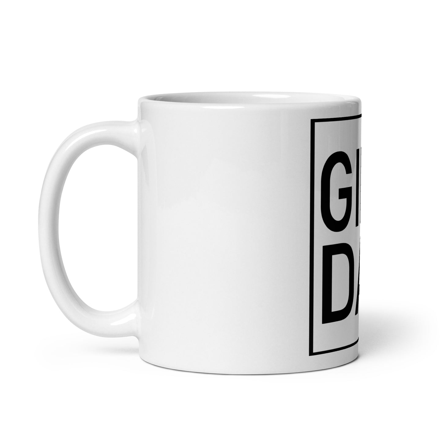 Girl Dad White glossy mug