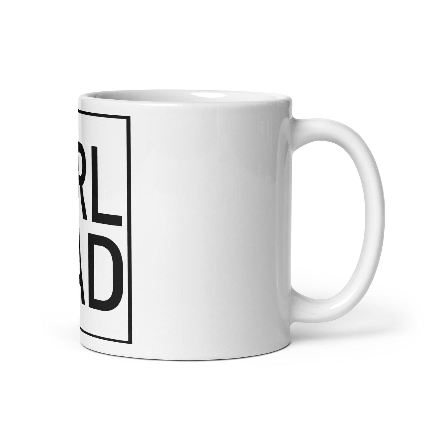 Girl Dad White glossy mug