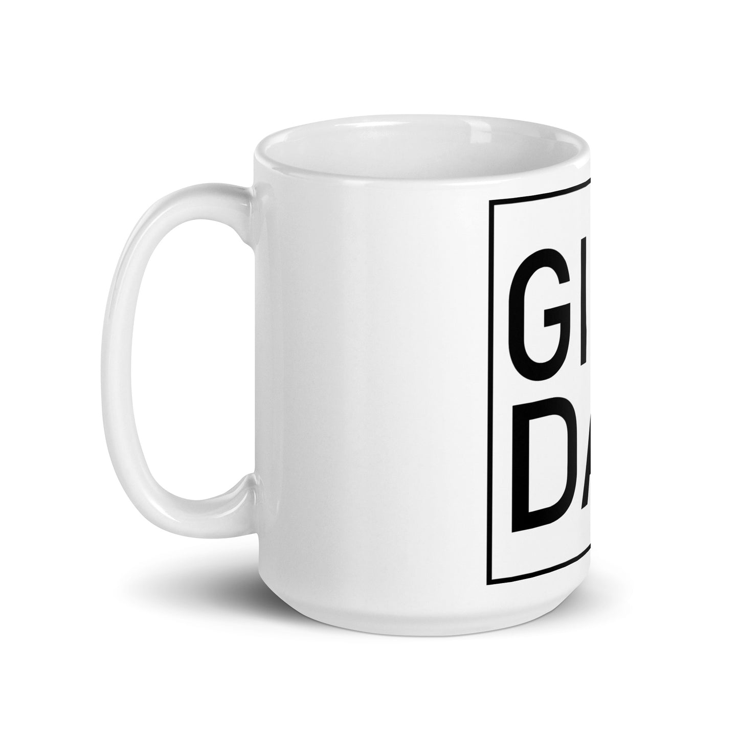 Girl Dad White glossy mug
