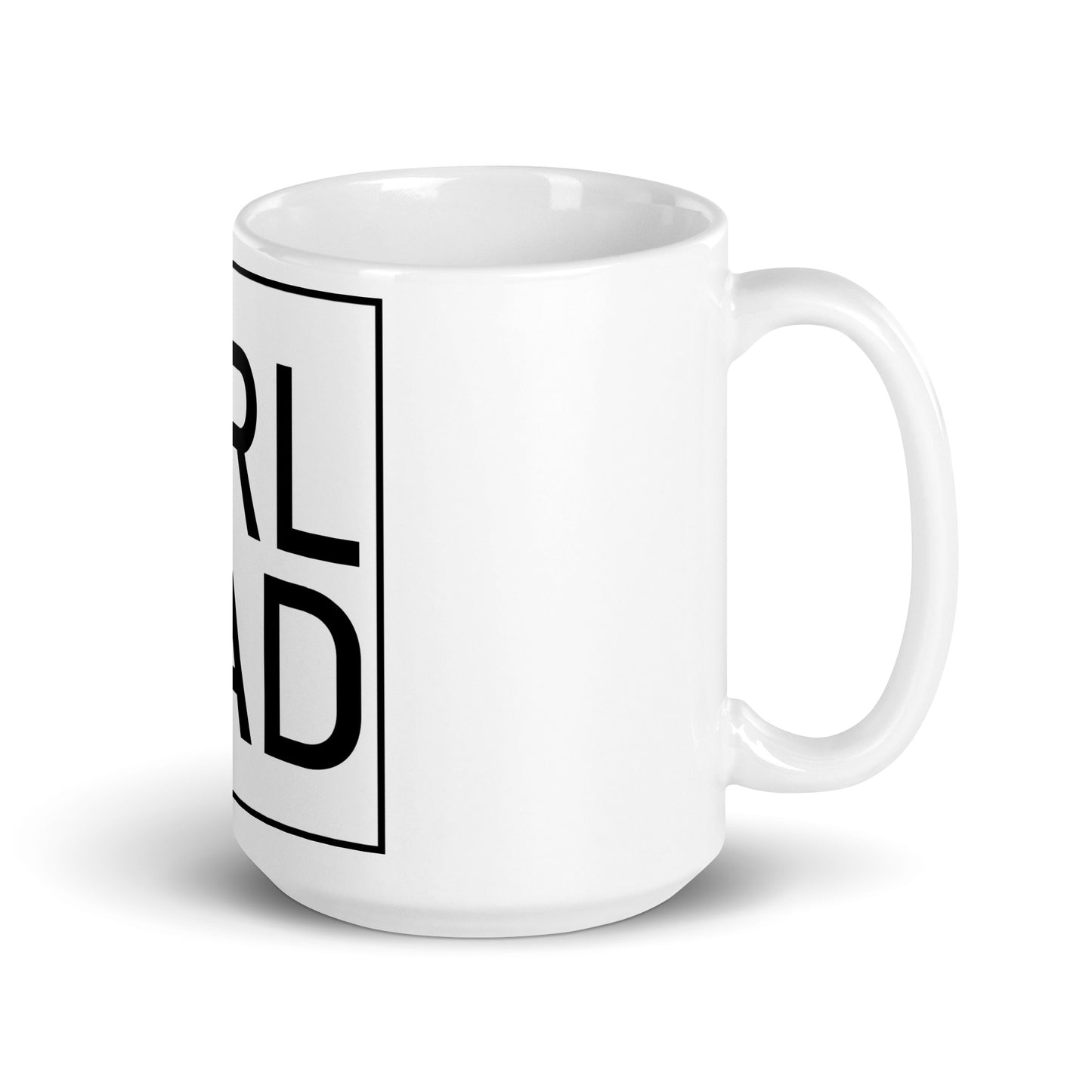 Girl Dad White glossy mug