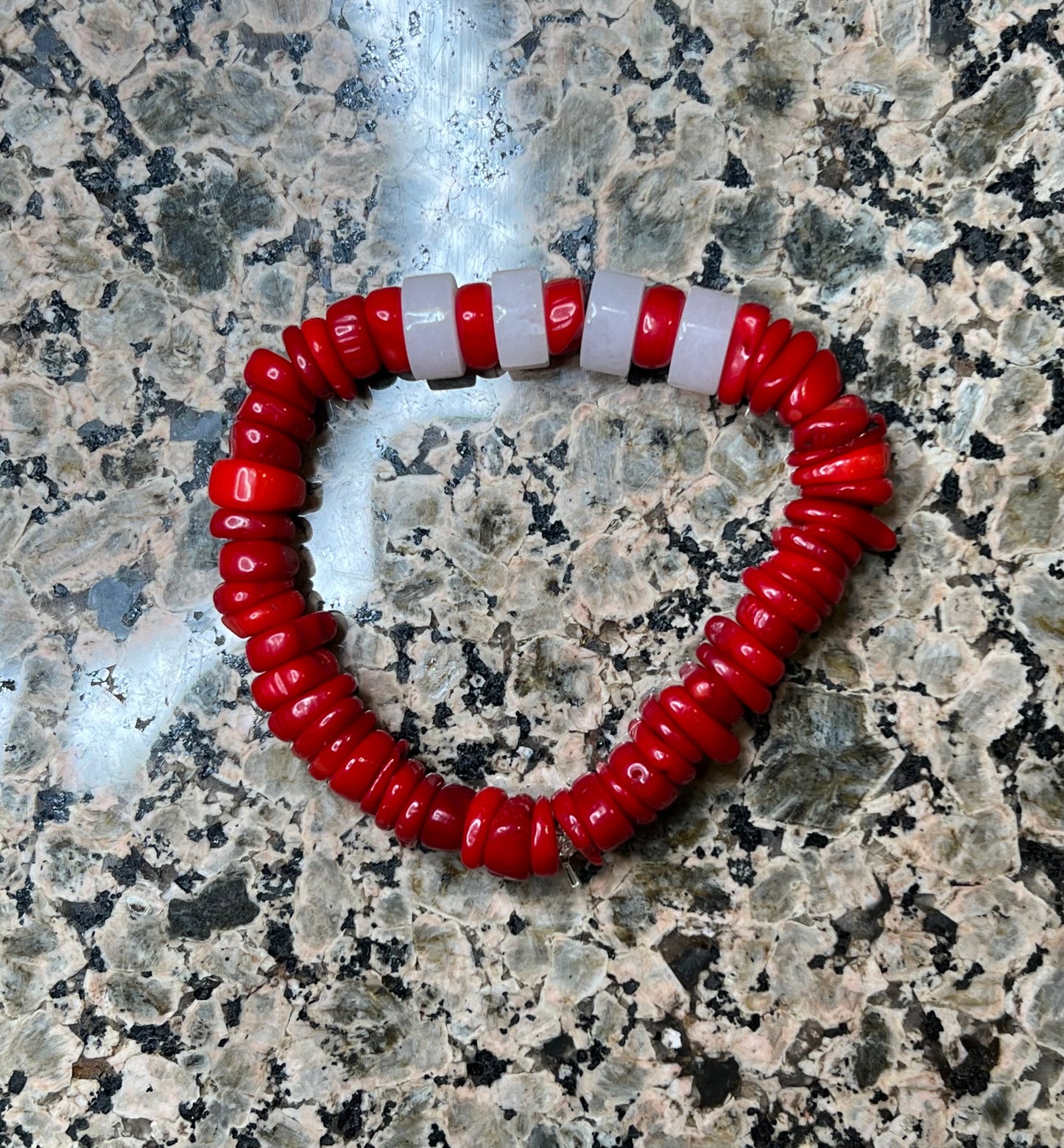 Red Coral and White Jade
