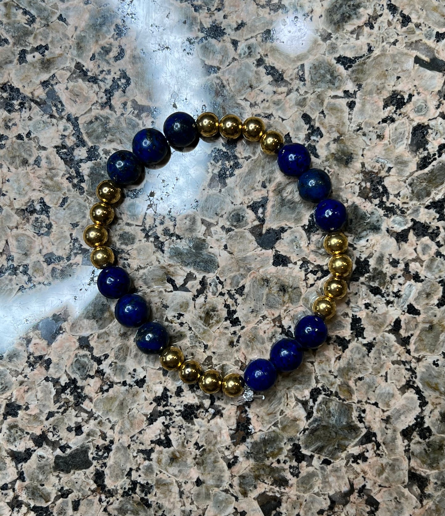 Lapis Lazulis and Gold Plated Hematite