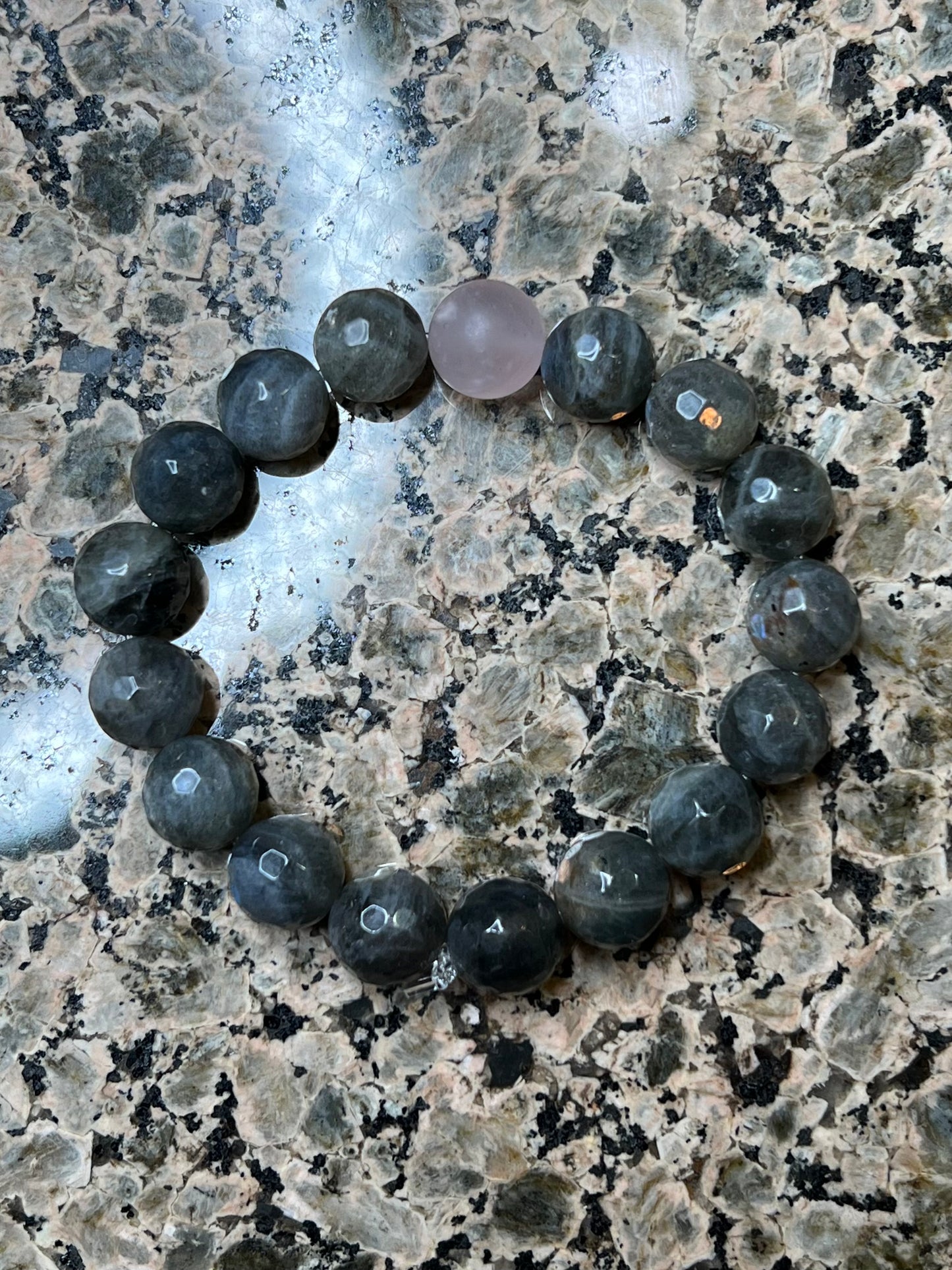Labradorite and Rose Quartz 10mm