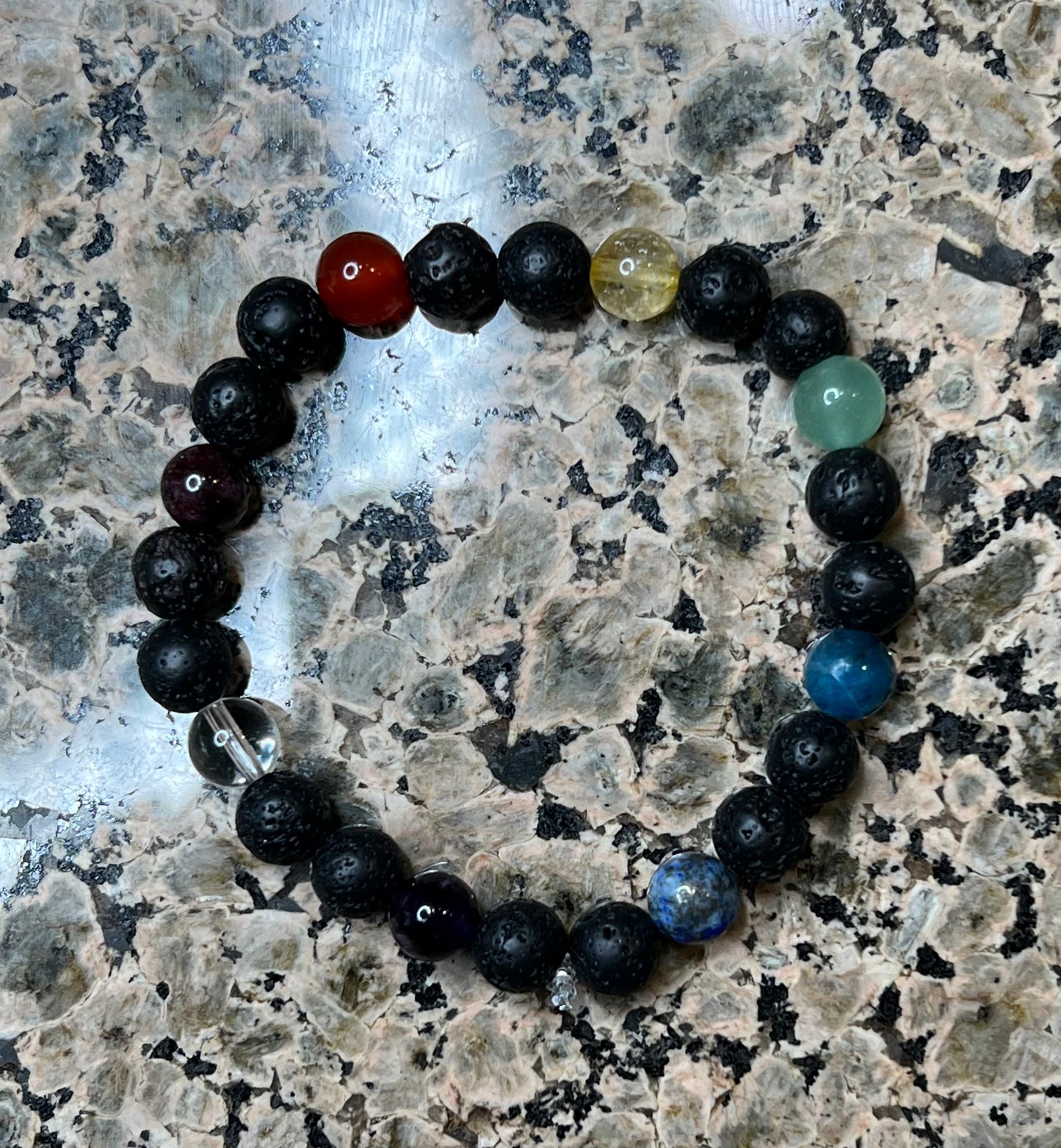 7 Chakra with Lava Beads