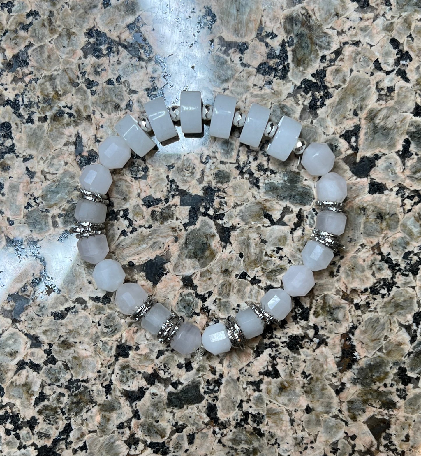 White Jade and Rose Quartz