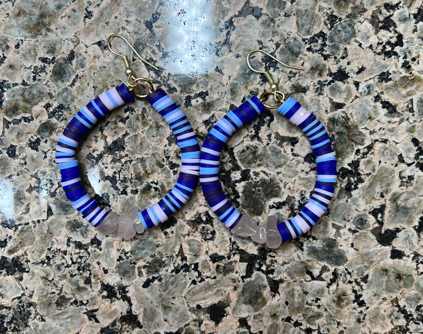 Rose Quartz and Polymer Clay Discs