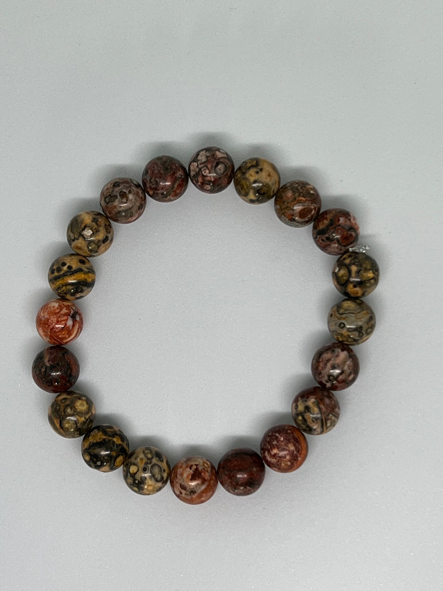 Red Leopardskin Jasper 10mm