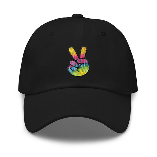 Tie Dye Peace Dad hat