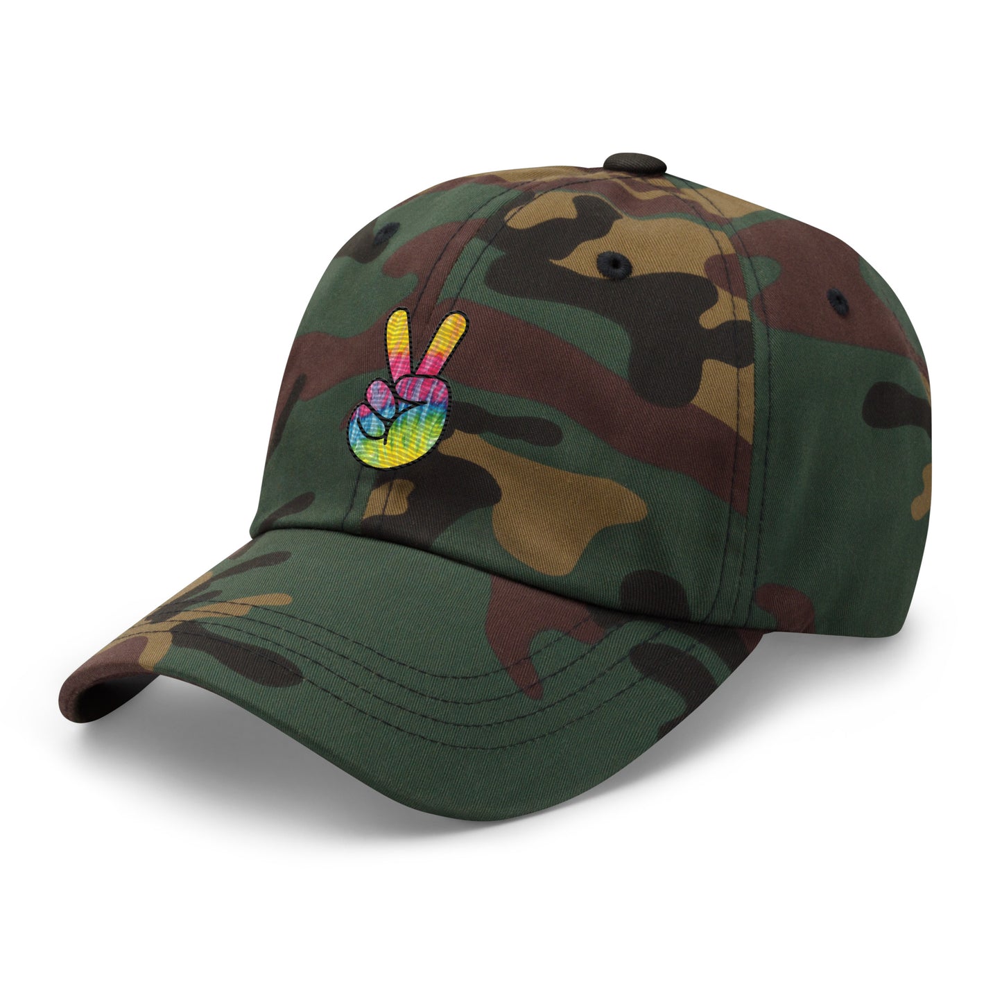 Tie Dye Peace Dad hat