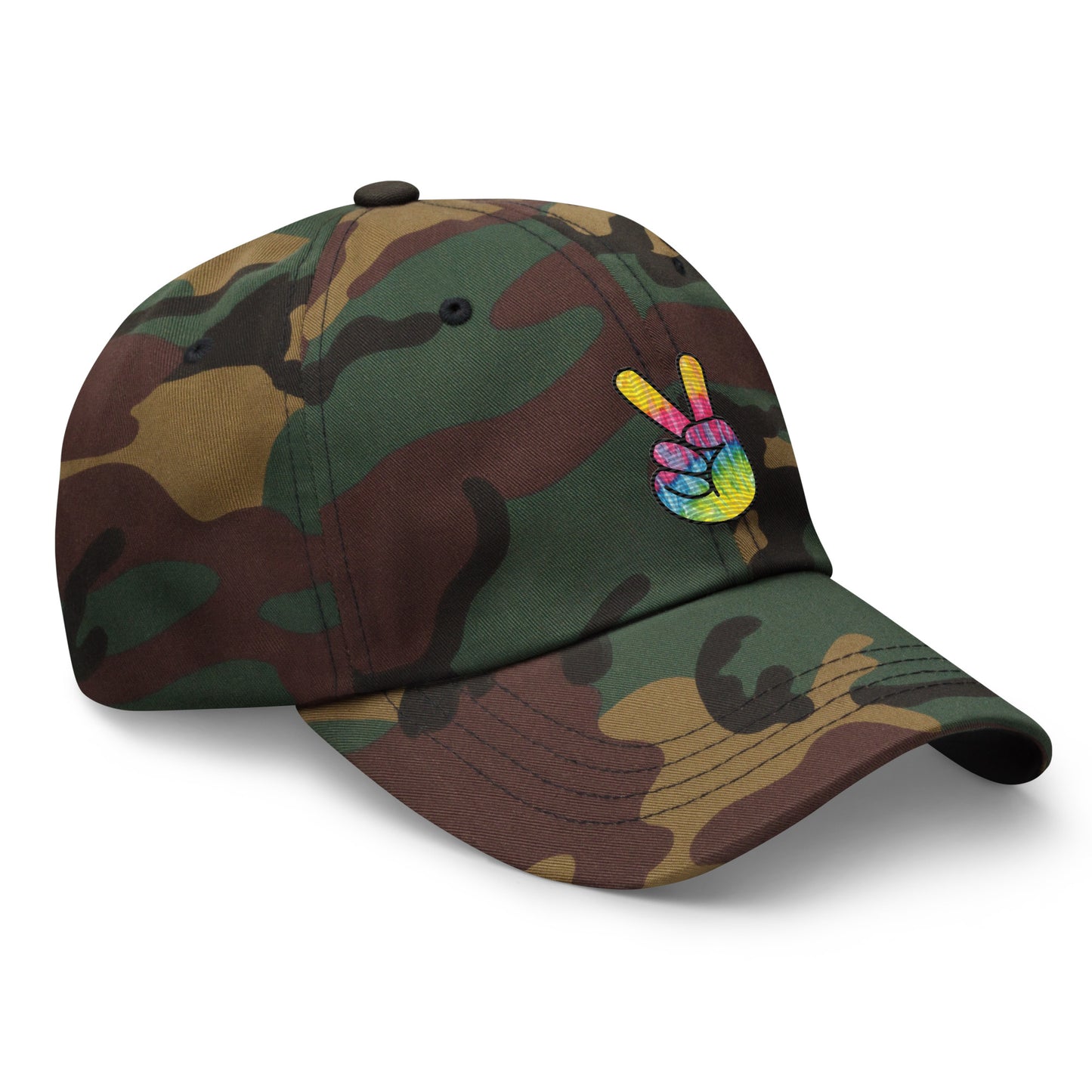 Tie Dye Peace Dad hat