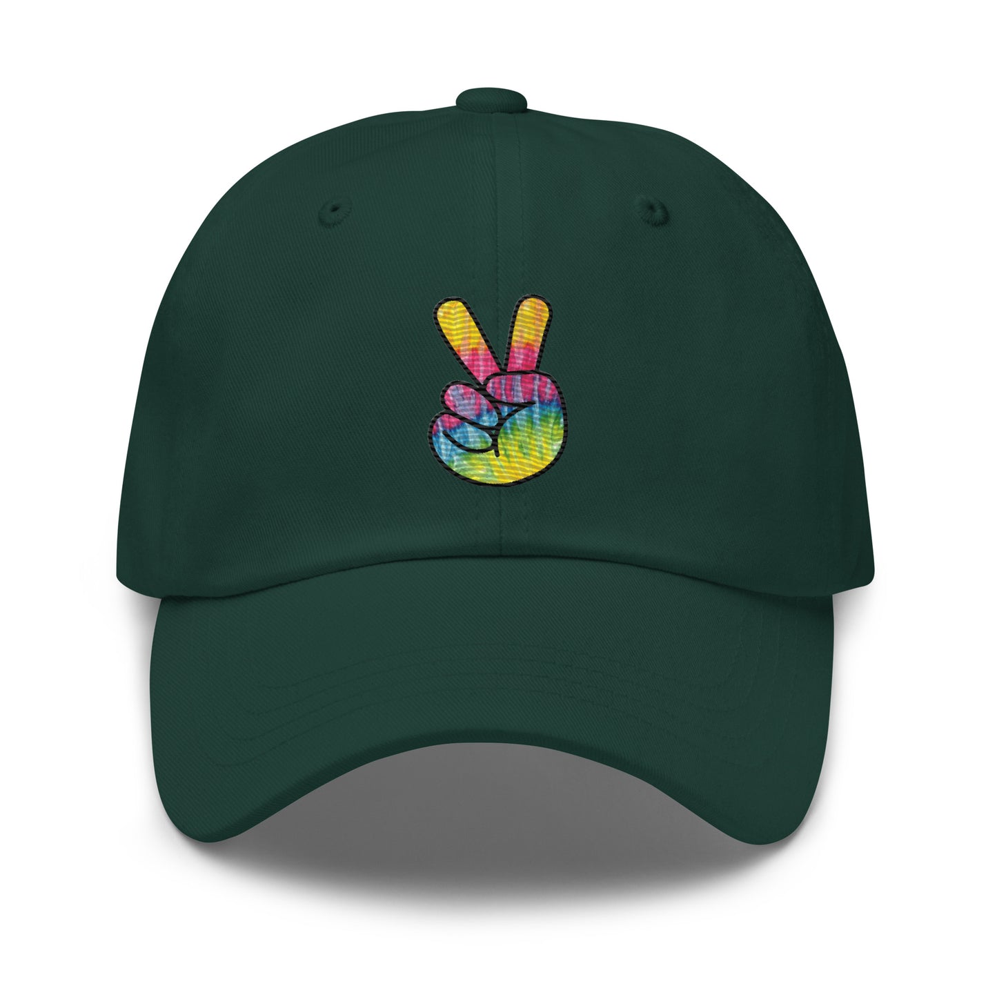 Tie Dye Peace Dad hat