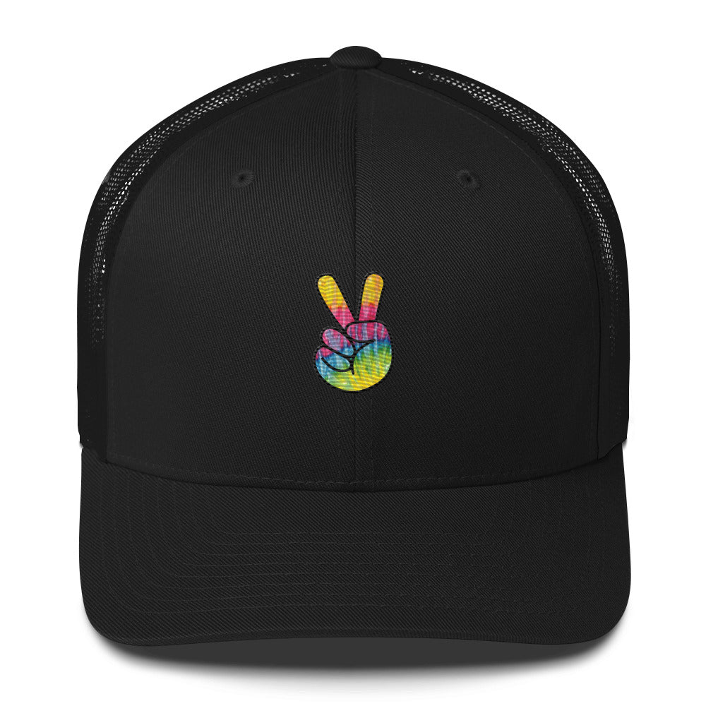 Tie Dye Peace Trucker Cap