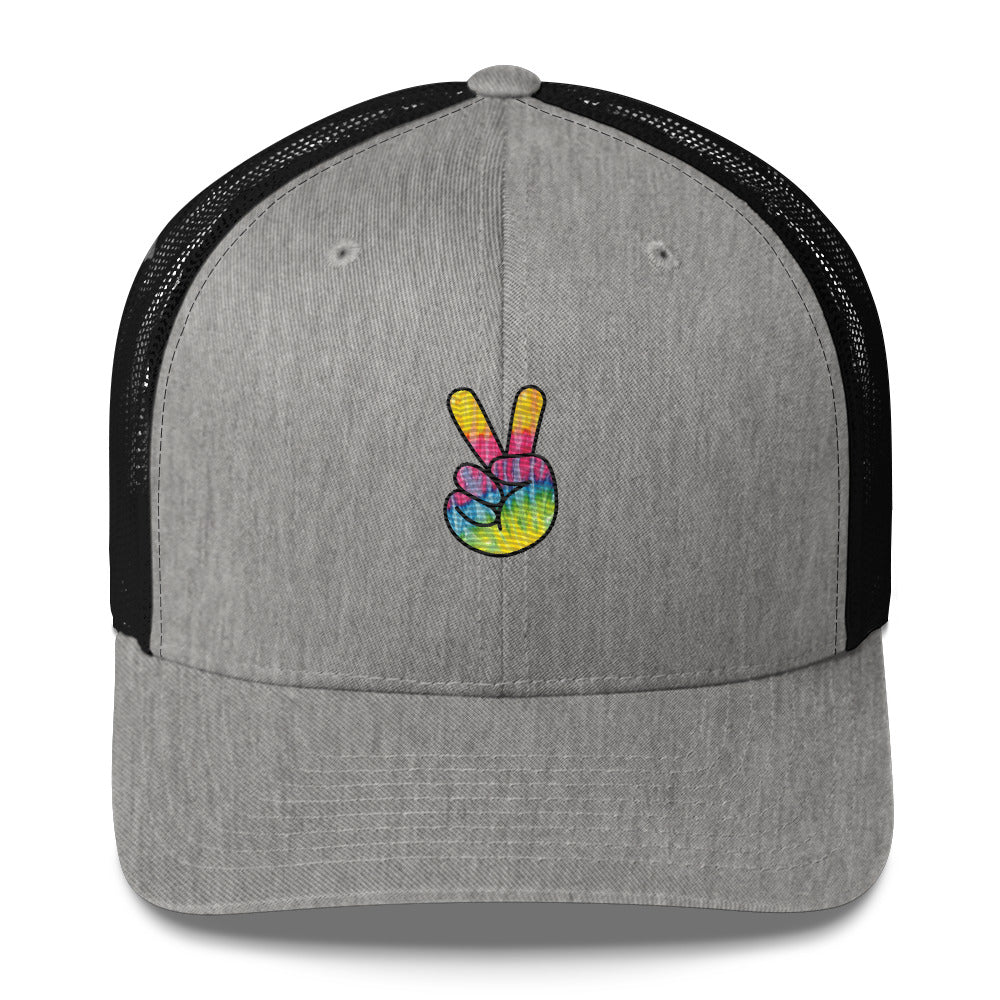 Tie Dye Peace Trucker Cap