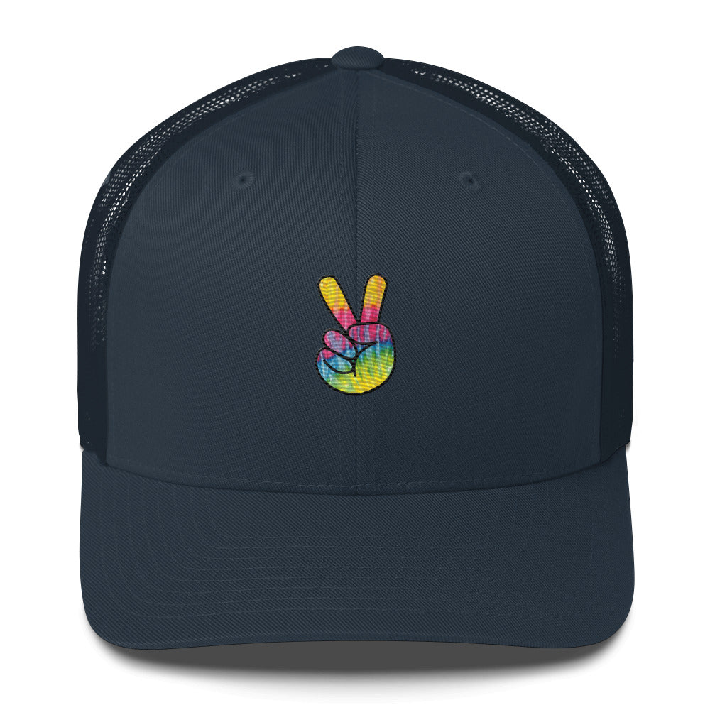 Tie Dye Peace Trucker Cap