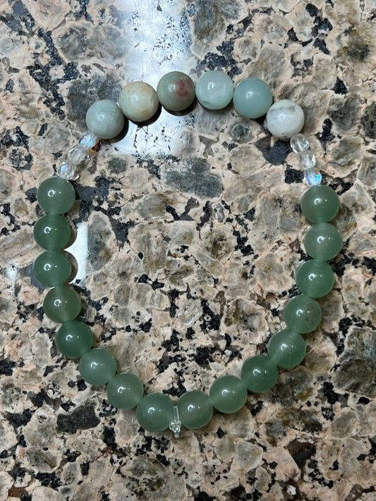 Green Aventurine and Amazonite