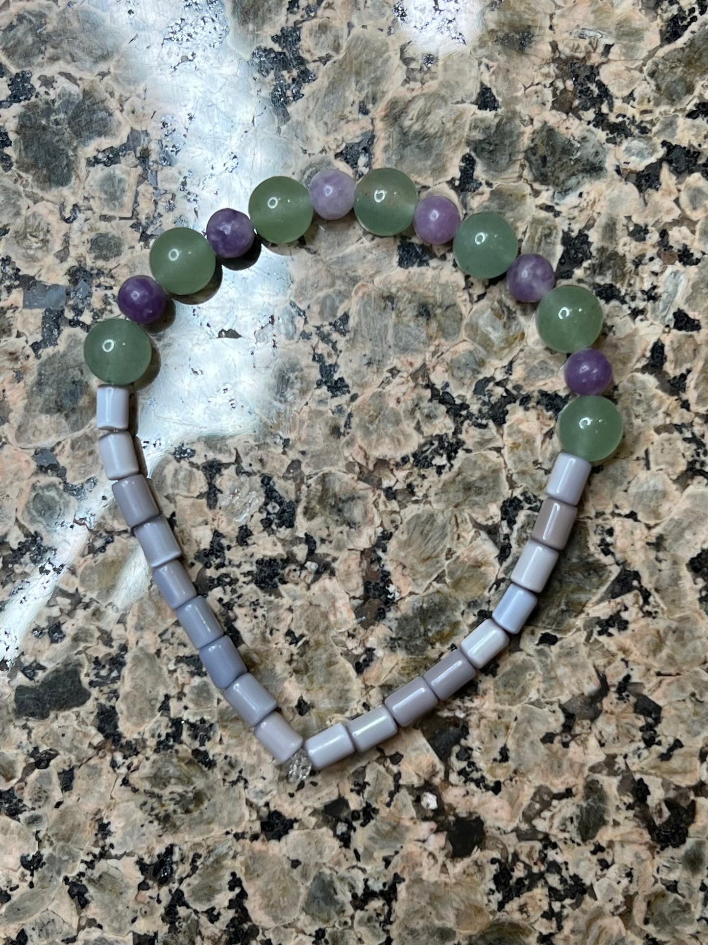 Aventurine, Amethyst and Shell