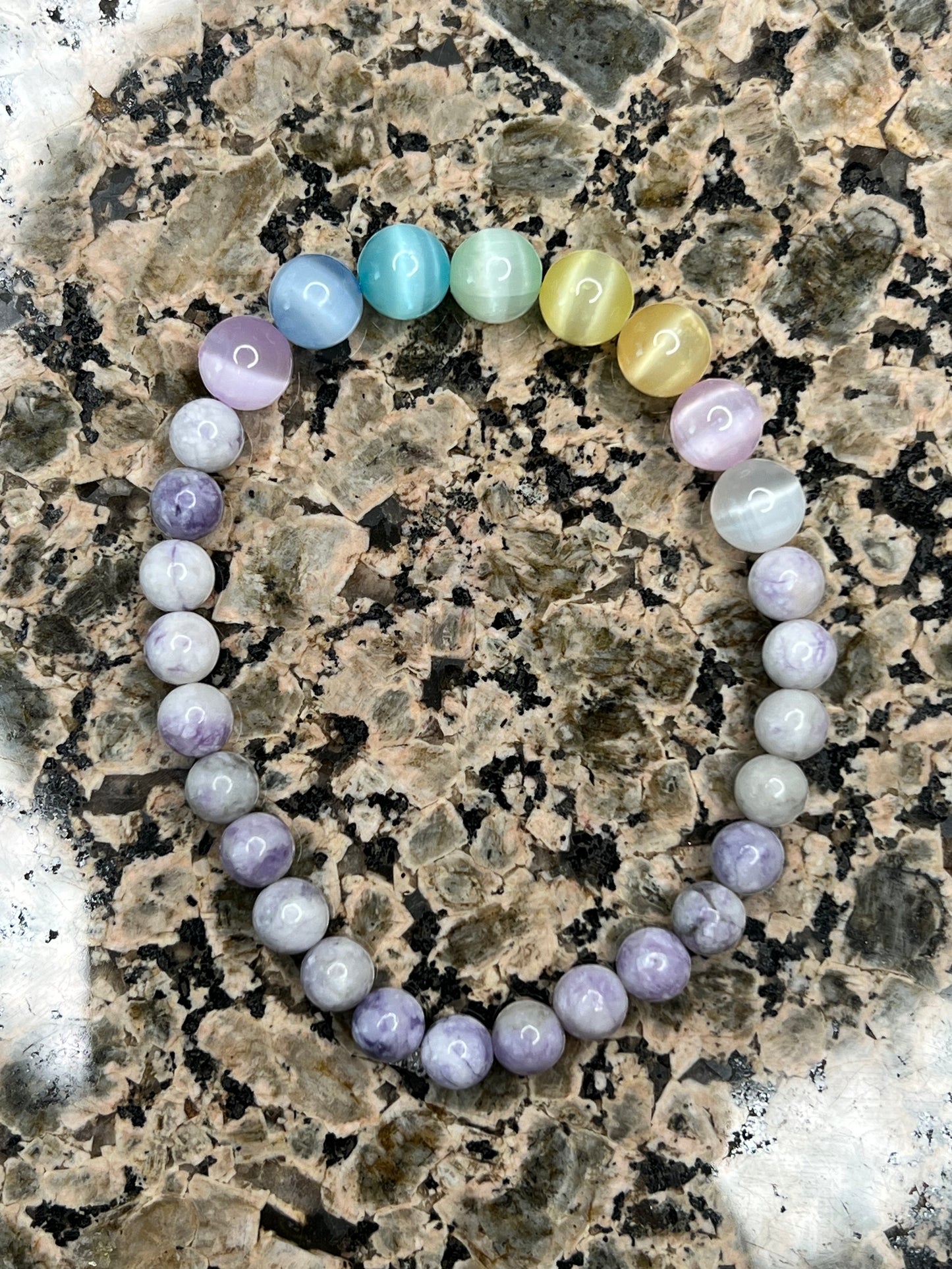 Rainbow Selenite and Lavender Jasper