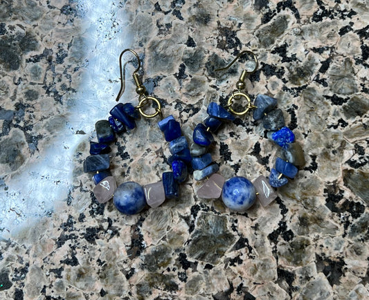 Sodalite and Rose Quartz